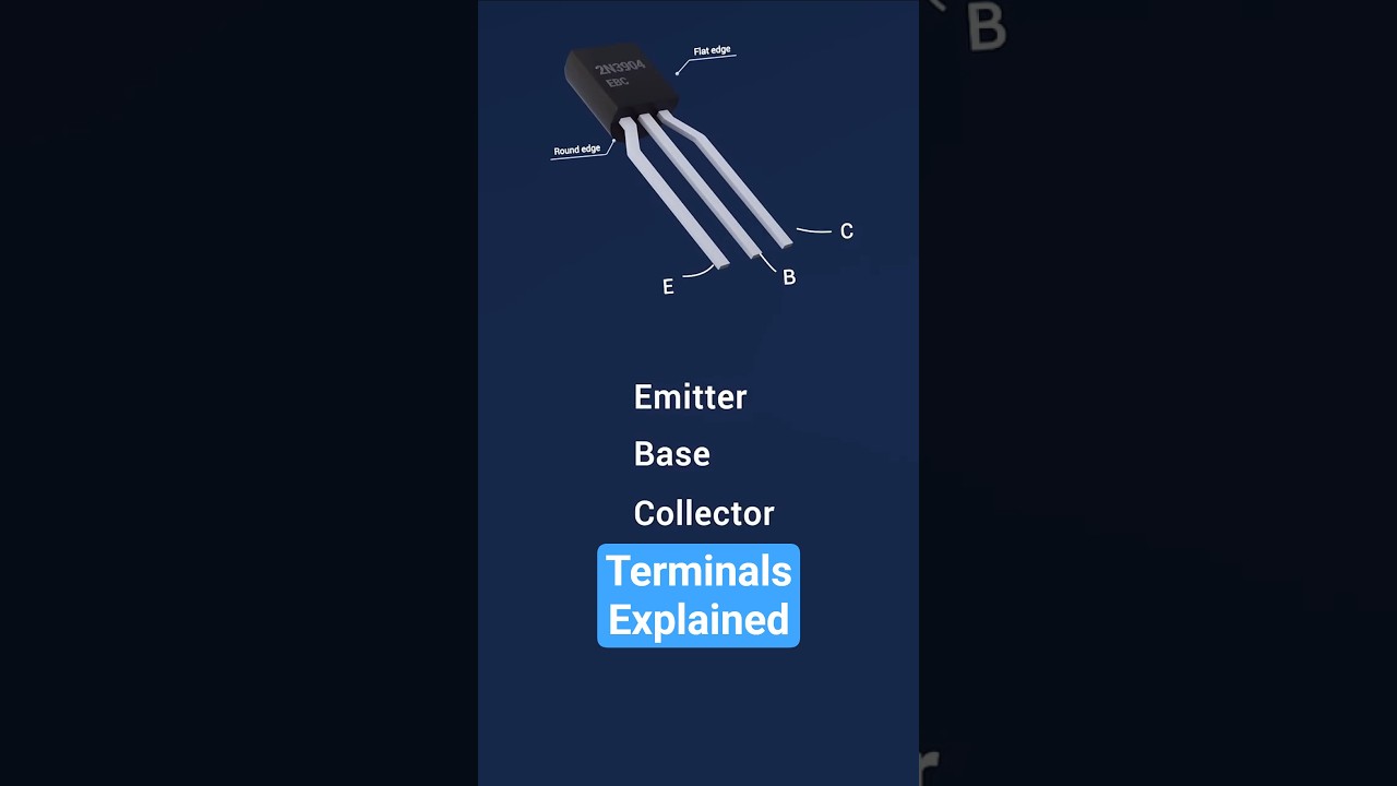 BJT Terminals Explained | How the Emitter, Base & Collector Work #engineering #shorts #transistor