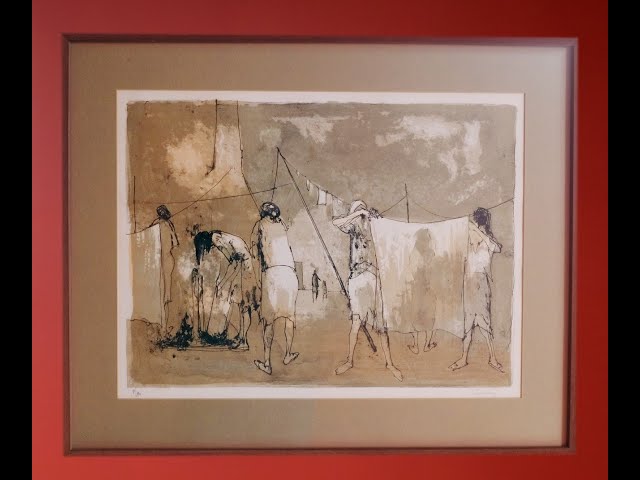 JEAN JANSEM【カフェシアターの一幕】lithograph Washing,