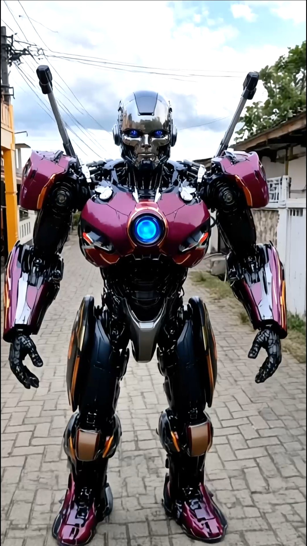 Crying because I'm afraid of robots