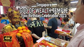 Singapore - God of Wealth Temple | Epic Birthday Celebration 三巴旺财神庙 2023