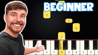 MrBeast Song | Beginner Piano Tutorial | Easy Piano