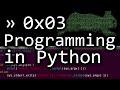 Writing a simple Program in Python - bin 0x03