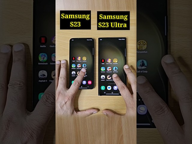 Samsung Galaxy S23 Ultra Vs Samsung Galaxy S23 Speed Test Comparison | #shorts