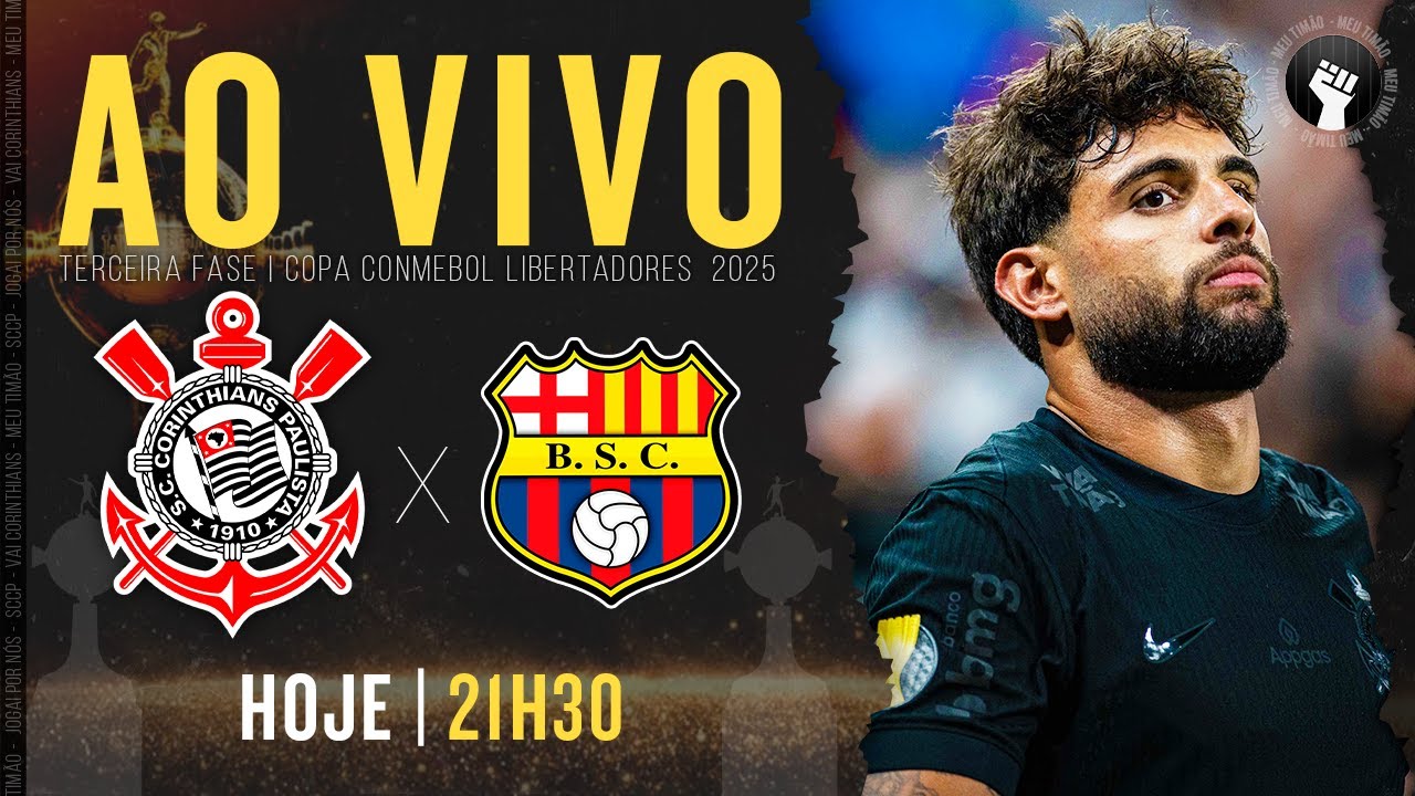 CORINTHIANS X BARCELONA SC 🔴 AO VIVO | TERCEIRA FASE | LIBERTADORES ...