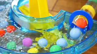 Marble run lace ASMR☆Loop slider x washing machine x lots of colorful balls