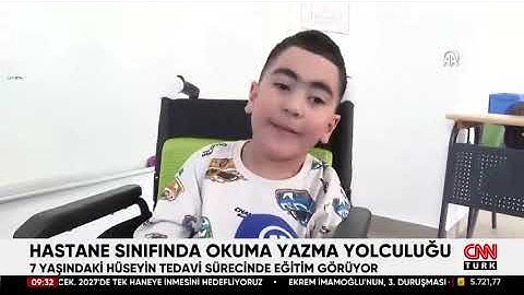 Serebral Palsili 7 Yaşındaki Hüseyin Gazi Köymen, Okuma Yazmayı Hastane Sınıfımızda Öğrendi.