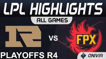 RNG vs FPX Highlights ALL GAMES LPL Spring Playoffs R4 2021 Royal Never Give Up vs FunPlus Phoenix b