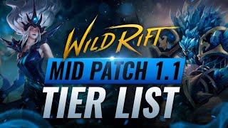 Wild Rift Tier List (v 1.1) : r/wildrift