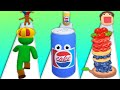 JUICE RUN vs GIANT RUSH vs PANCAKE RUN - Triple Gameplay All Levels Android, IOS