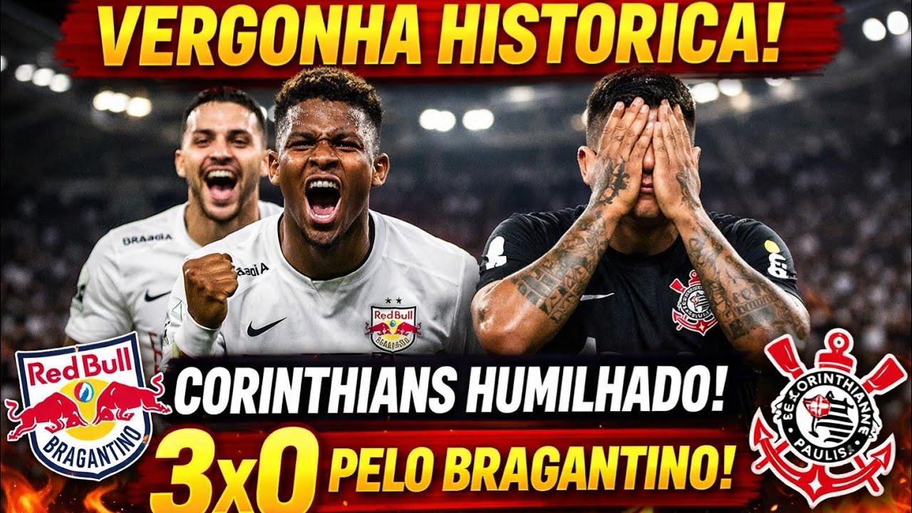 Apagão total! Corinthians leva 3x0 e é dominado pelo Bragantino