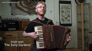 Irish session tune: The Sally Gardens (reel) on piano-accordion
