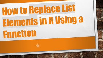 How to Replace List Elements in R Using a Function