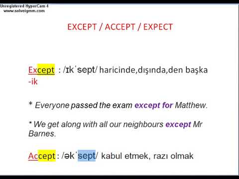 Expect Example Word TROUBLEMAKING WORDS EXCEPT / ACCEPT / EXPECT - YouTube