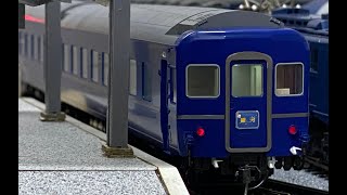 【パノラママットでHO】寝台急行「銀河」サウンドボックスで運転 １畳レイアウト