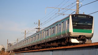 埼京線E233系129編成鶴見川　新鶴見〜鶴見　2024.2.3