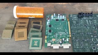How to easily remove gold pins from circuit boards and CPU chips using heat.