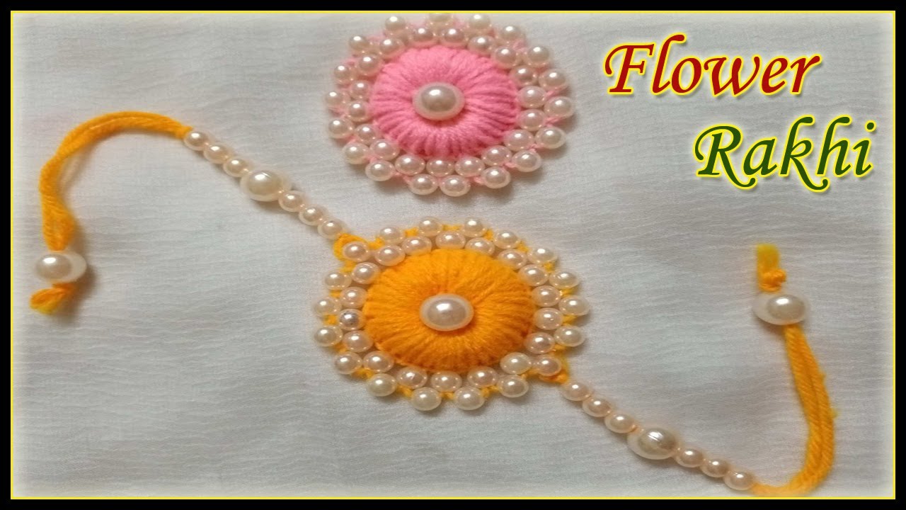 Creative Easy Latest Flower Rakhi Design Making at Home | Rakhi ...