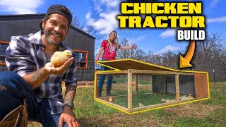 DIY 1 HOUR Chicken Tractor Build for $25 / Meat Birds / Farm & Ranch Projects