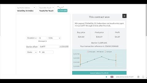 Binary options trading Smarttrader deriv strategy Volatility 25 index no loss strategy