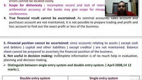 Single Entry System - Introduction