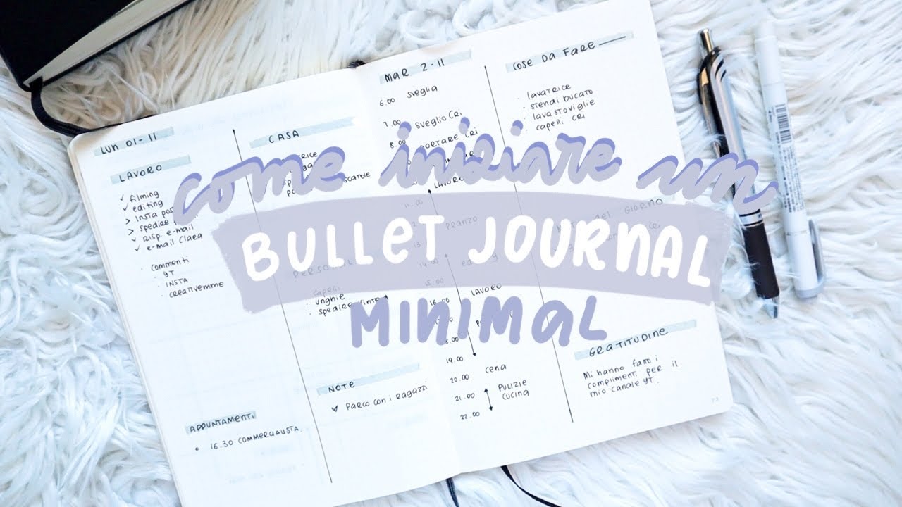 BULLET JOURNAL COME INIZIARE - Minimalist bujo