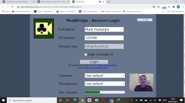 Logging in to a RealBridge session - a guide for Pinner Bridge Club members