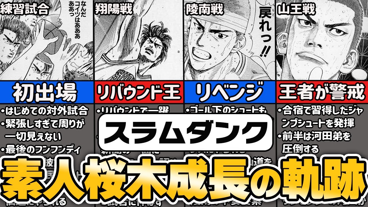 【スラムダンク】桜木花道の進化の軌跡【ゆっくり解説】