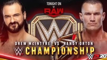 Drew McIntyre vs Randy Orton WWE Championship: WWE RAW 16 November 2020 Highlights | WWE 2K20