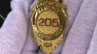 Custom Firefighter Badge Pendant | We make your 10K 14K .925 Silver w or w/o Diamonds
