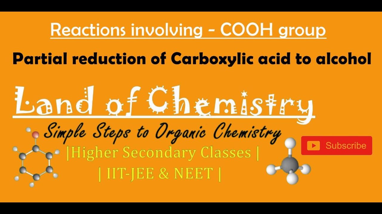 Reduction of Carboxylic acid l Acetic acid Ethanol LiAlH4 Organic Chemistry Class12