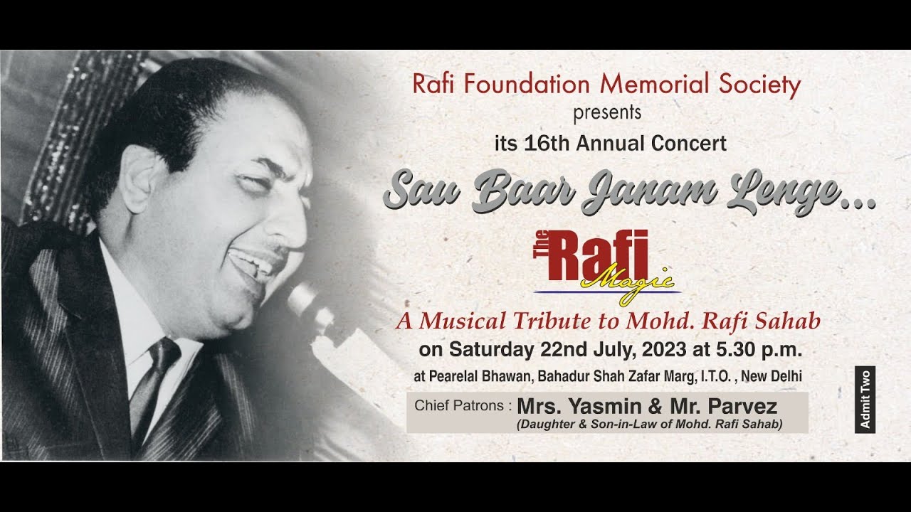 Sau Baar Janam Lenge  16th Annual Concert  Rafi Foundation Memorial Society Delhi         rafi