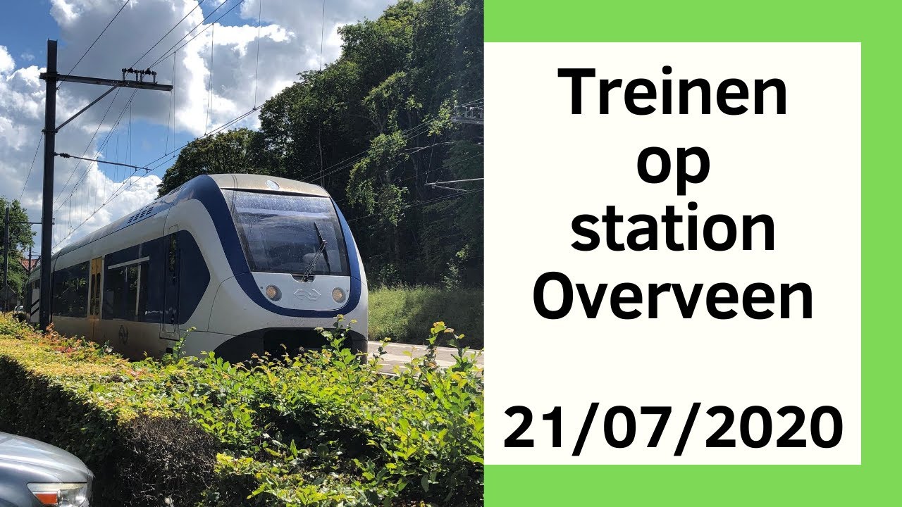 Treinen op station Overveen - 21 juli 2020