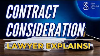 🤝 What Is CONSIDERATION In Contracts? | A Lawyer Explains! #law #lawyer