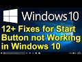 ✔️ 12+ Fixes for Start Button not Working in Windows 10 - 2020 - Cortana, Edge, Taskbar Not Working