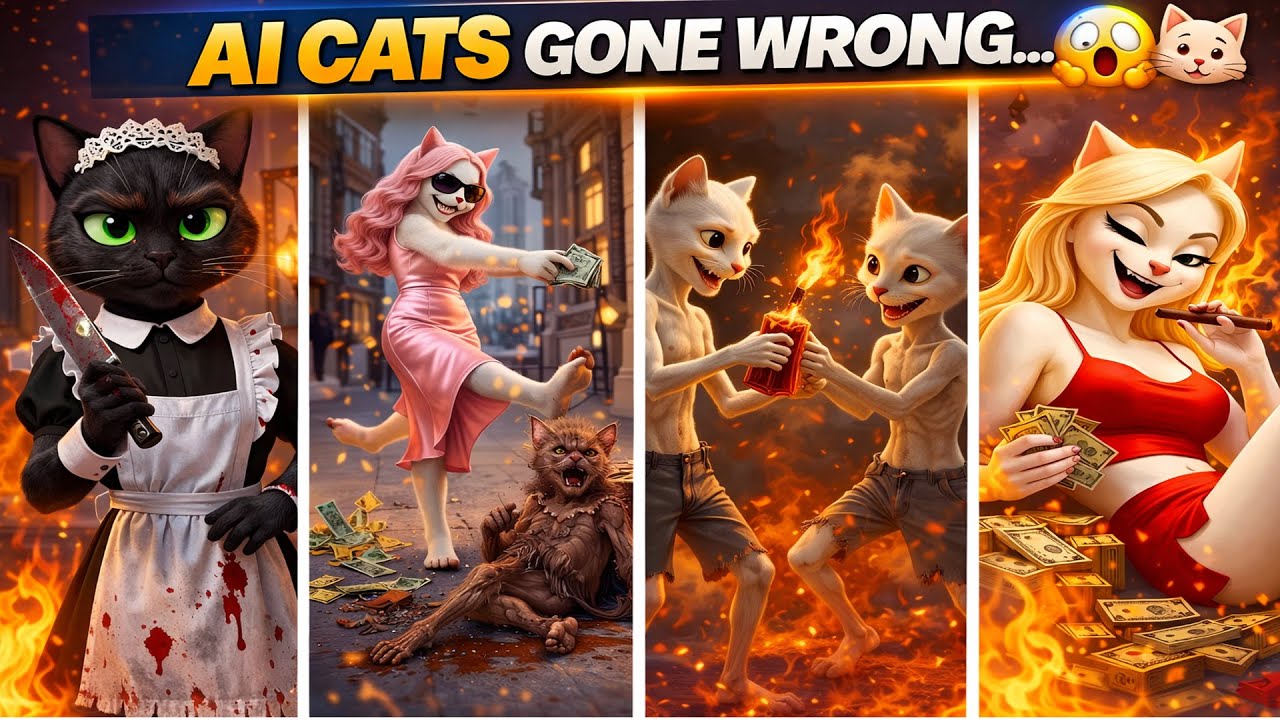 From Love to Madness… This AI Cat Story Escalated Too Fast 🤯