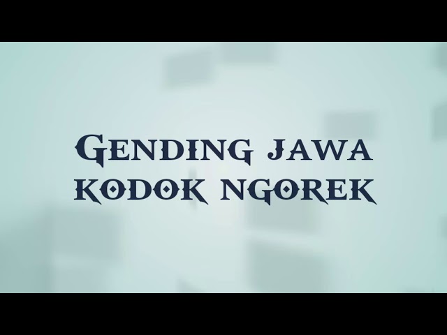 GENDING/LANGGAM KODOK NGOREK class=