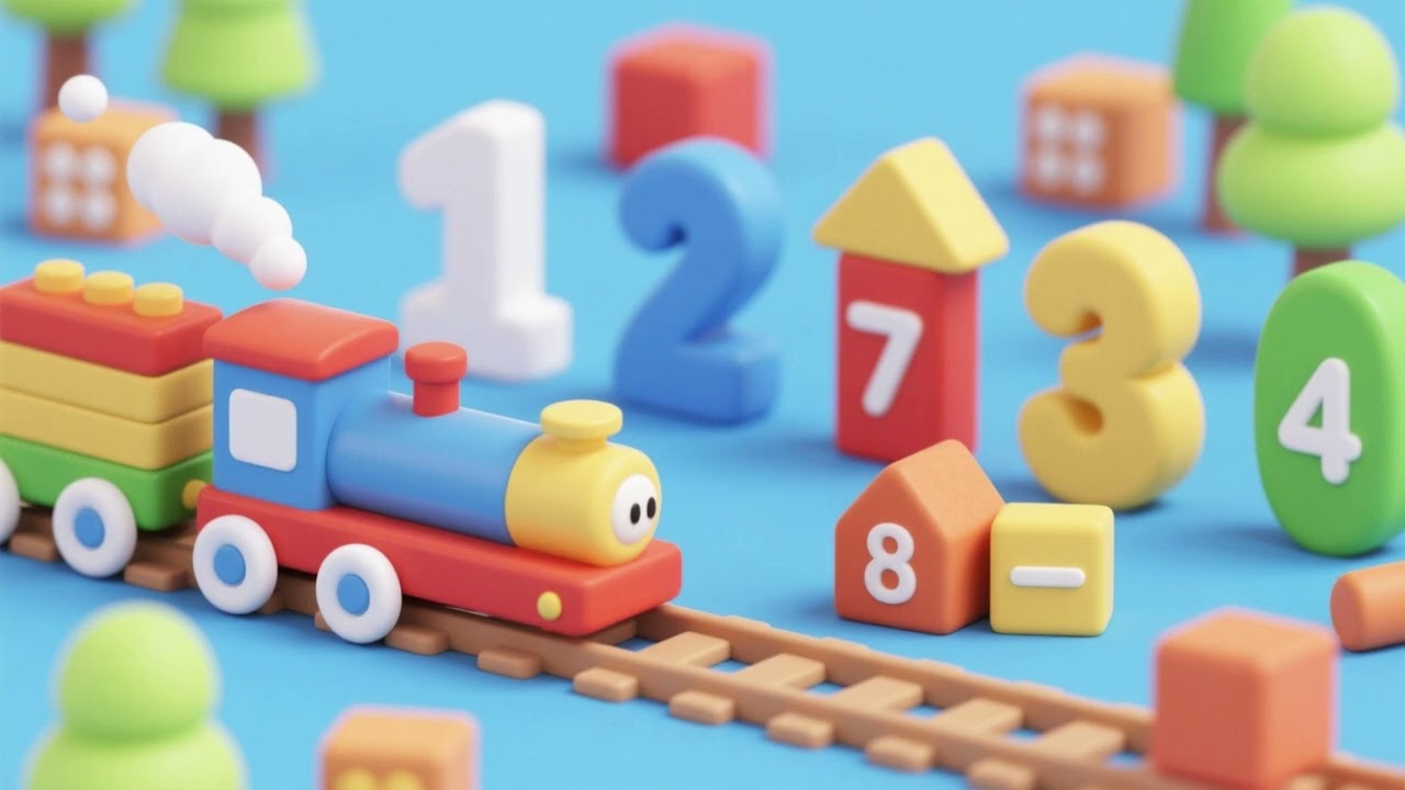 Counting Blocks with the Block Train 🚂🔢 | Learn Numbers 1–10 | Kids Nursery Rhymes