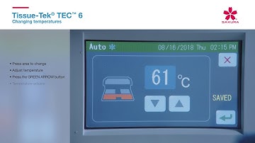 Tissue Tek® TEC 6  Changing temperatures