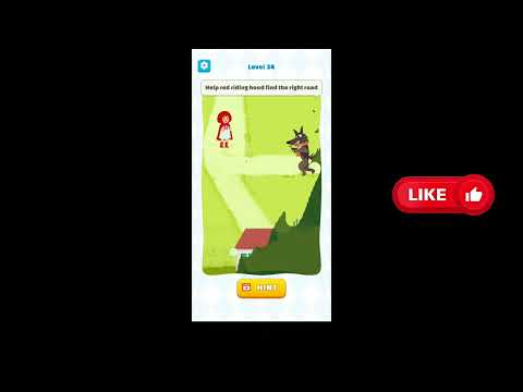 Brain Rush - Thinking Puzzle level 34 Help red riding hood find the right road