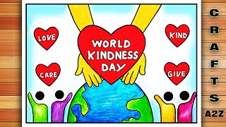 World Kindness Day Easy Drawing | World Kindness Day Easy Poster | Happy World Kindness Day Drawing