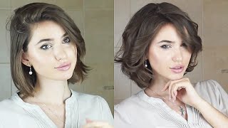 Как накрутить короткие волосы на утюжок видео