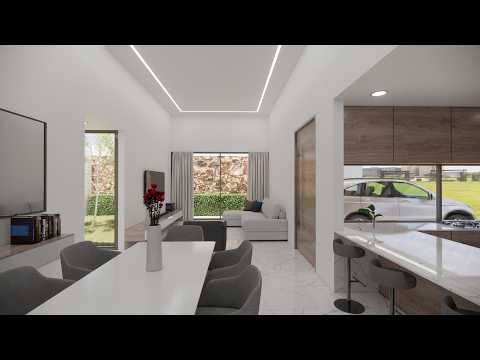 CASA MINIMALISTA DE UN PISO CON 3 DORMITORIOS