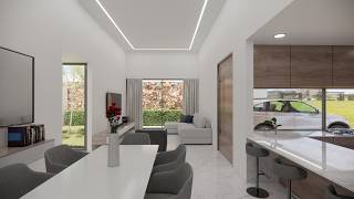 CASA MINIMALISTA DE UN PISO CON 3 DORMITORIOS