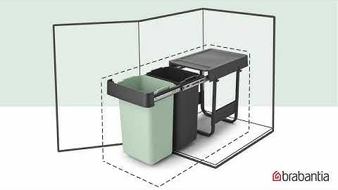 Brabantia Sort&go Built-in Bin, 2X15L - Dark Grey