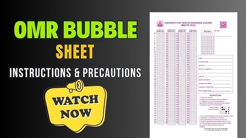 HOW TO FILL OMR BUBBLE SHEET CORRECTLY? | MDCAT PAPER GUIDELINES