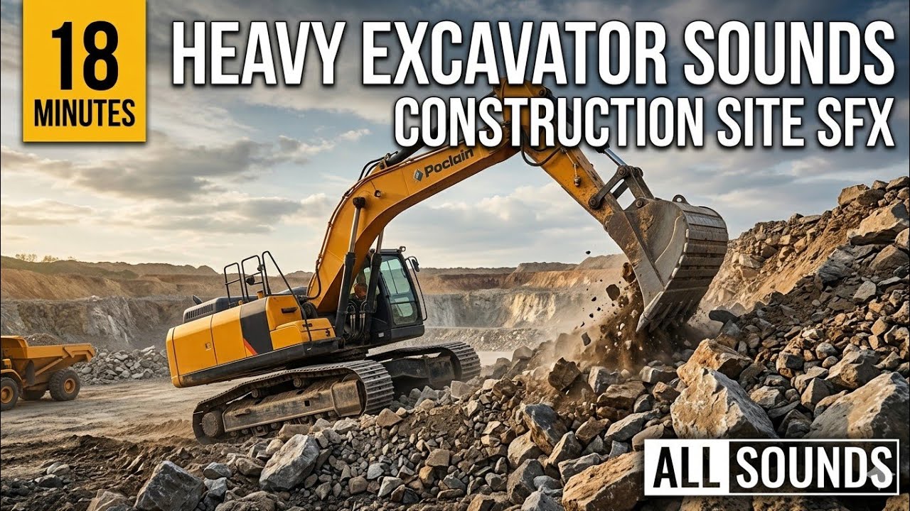 Watch Ultimate Excavator SFX: Heavy Duty Digging, Engine Idle & Hydraulic Sounds (18 Mins) on YouTube Watch Ultimate Excavator SFX: Heavy Duty Digging, Engine Idle & Hydraulic Sounds (18 Mins) on YouTube