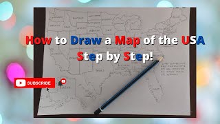 How to draw a map of the USA | Easy | Step by Step | Easy to draw US Map
