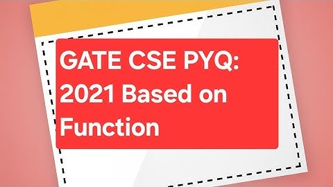 Discrete Mathematics: GATE CSE PYQ 2021 function 