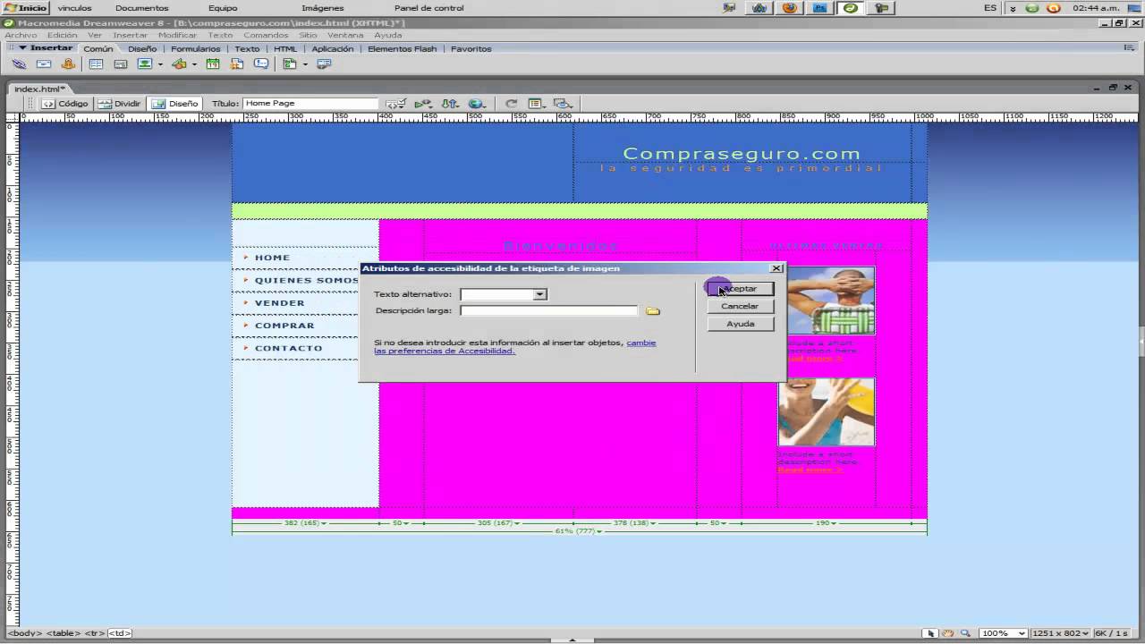 Crear una pagina web con dreamweaver part 3. YouTube