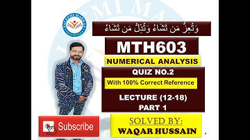 MTH603 quiz no 2 solution by taleemi markaz part 1